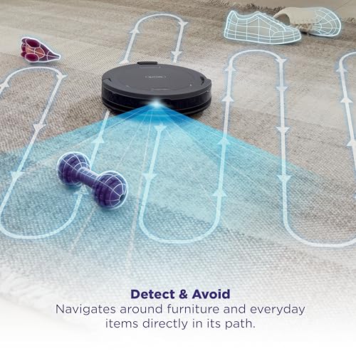 Shark Navigator Robot Vacuum and Self-Empty Base with Bagless 60-Day Capacity Self-Empty Base, SmartPath Navigation, Powerful Pet Hair Pickup, Anti-Hair Wrap, For Carpets & Hard Floors, Grey, RV2120AE