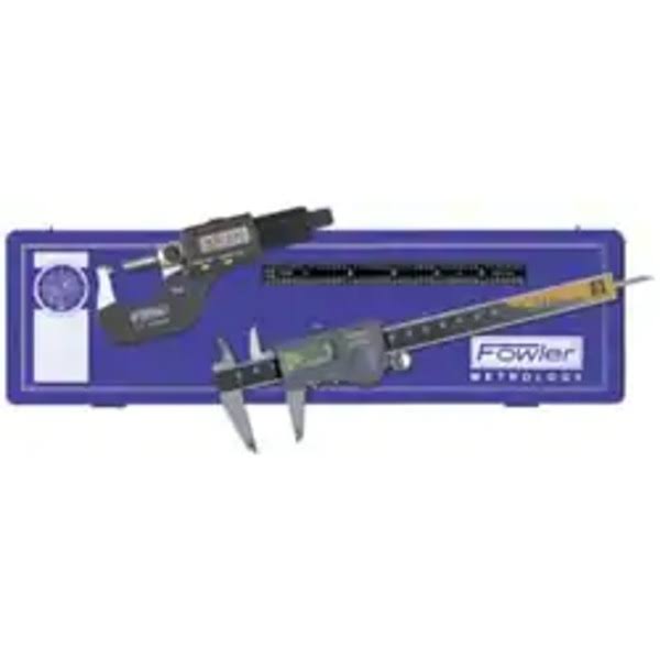 Fowler 54-004-854 Water Resistant Electronic Measuring Set, 0-1x22 IP54 Electronic Micrometer, 0-6x22 Ultra-Cal IV IP65 Electron