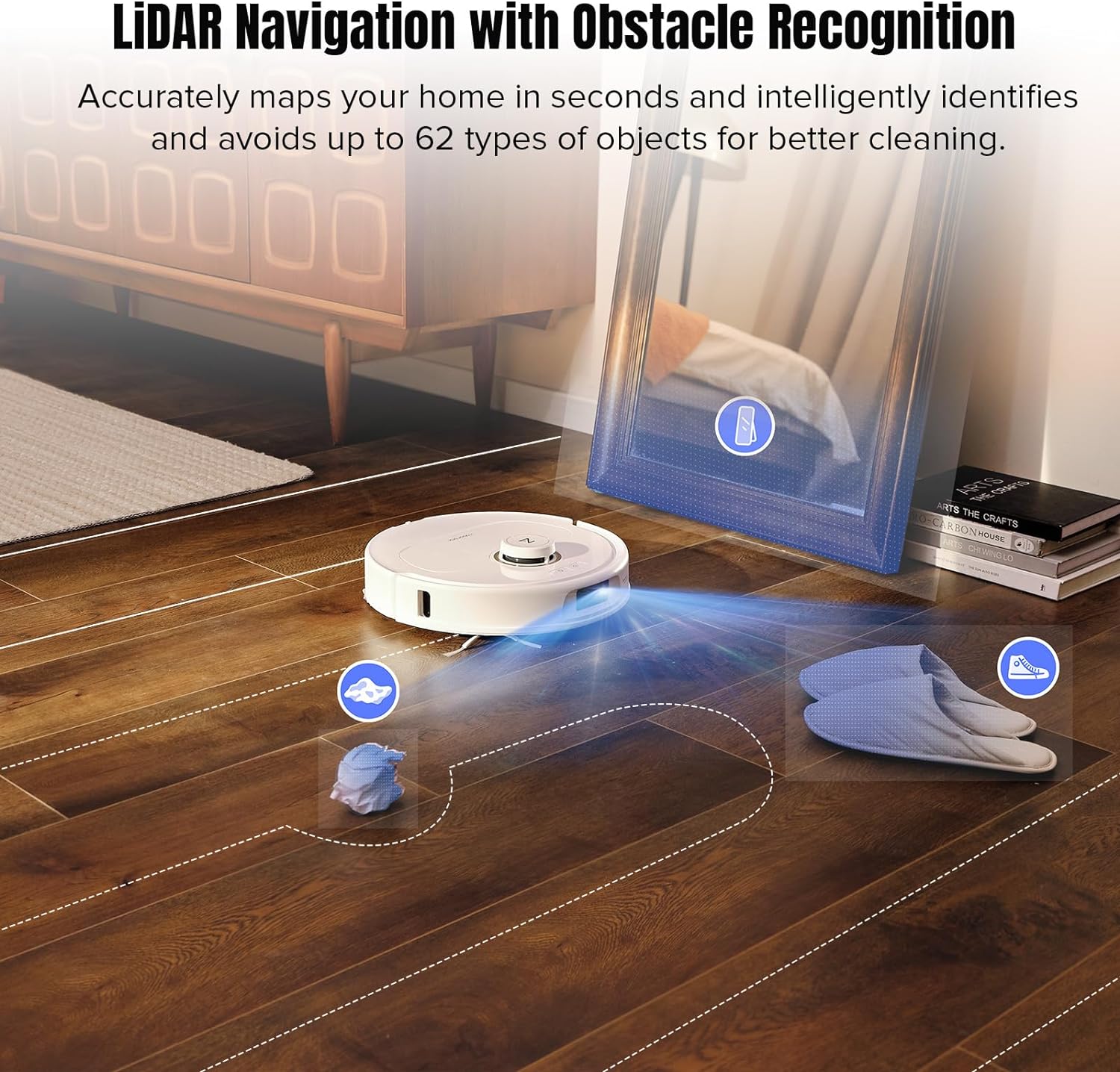 roborock Qrevo MaxV Robot Vacuum and Mop, FlexiArm Design, Hot Water Re-Wash & Re-Mop, Auto-Drying, Self-Emptying, 7000Pa Suction, Built-in Voice Assistant, Auto Mop Lifting, Smart Obstacle Avoidance