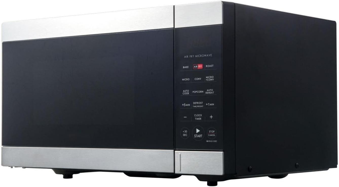 0.9 Cu ft Air Fry Microwave, 900 Watts, Stainless Steel/AA