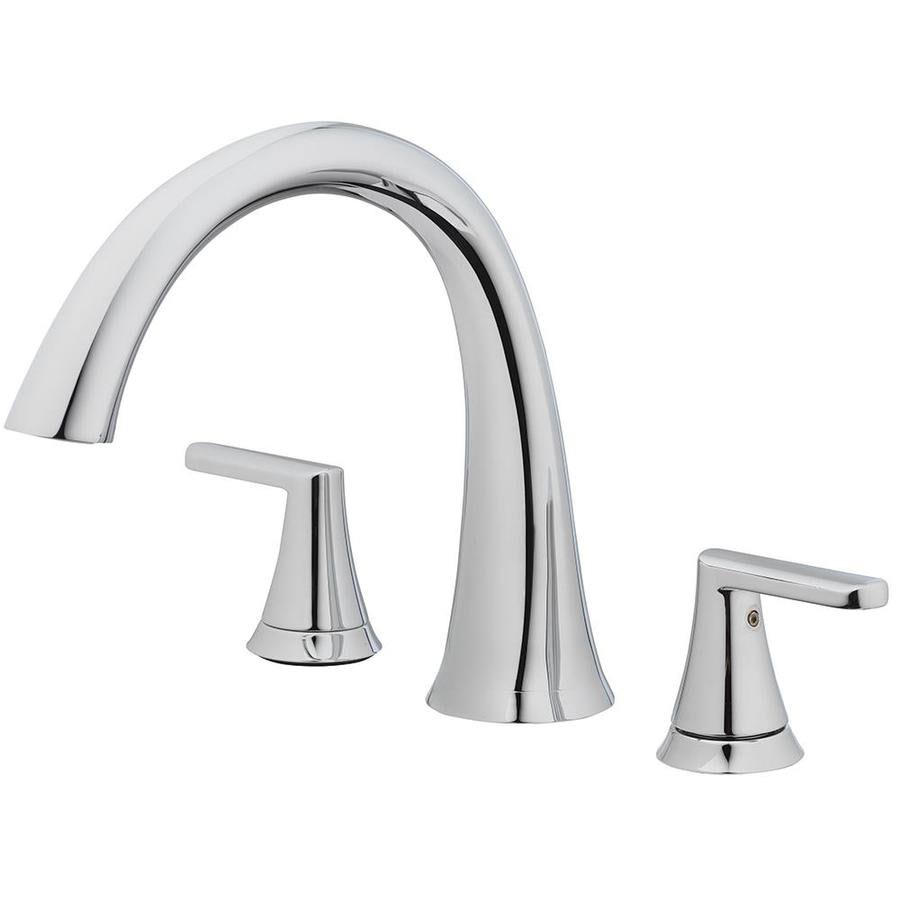 Jacuzzi Lauren Chrome 2-Handle Commercial/Residential Deck Mount Roman Bathtub Faucet 73-Brt2-J