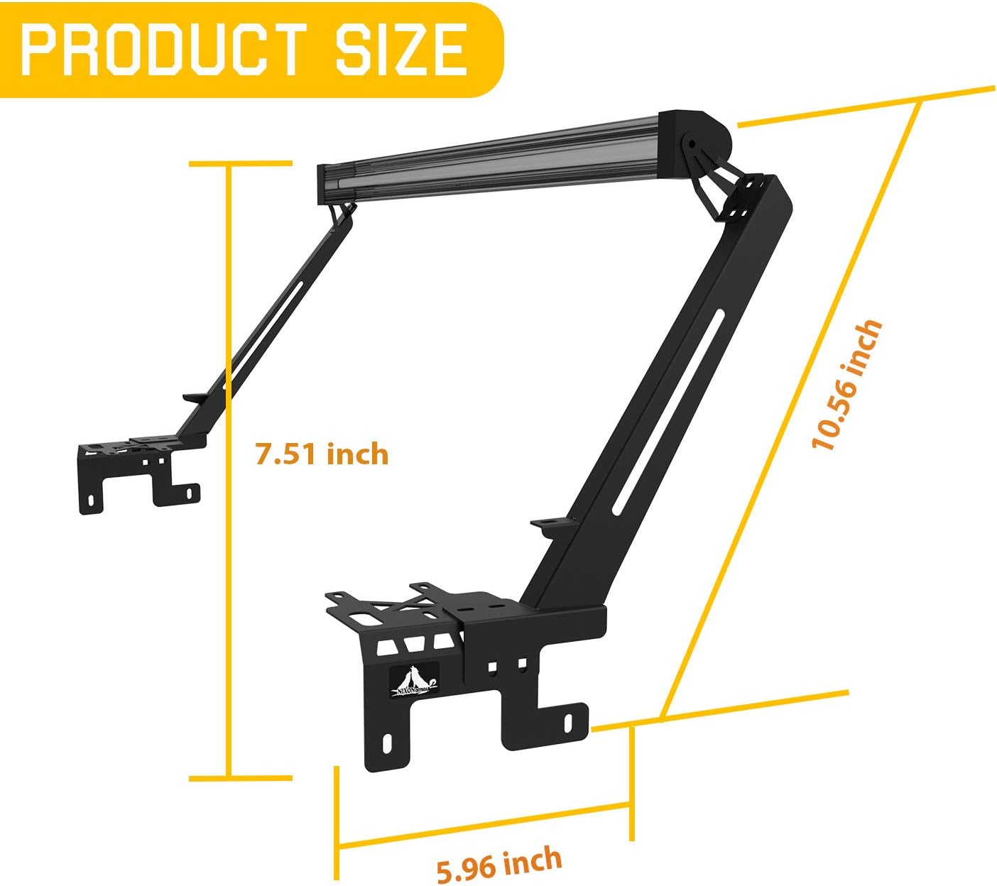 A-Pillar LED Lights Bar Mounting Brackets for 2018-2020 Jeep Wrangler JL/JLU with 2 LED Lights, Jeep Wrangler Light Bar Bracket Accessories