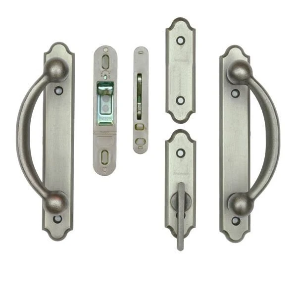 Andersen Encino 2-Panel Gliding Door Hardware Set in Distressed Nickel