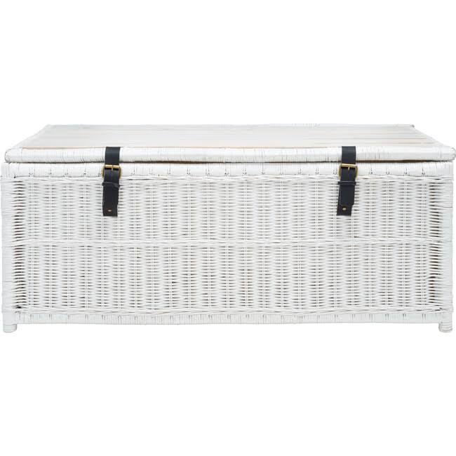 Safavieh Kestin Rattan Storage Trunk - White/Brown