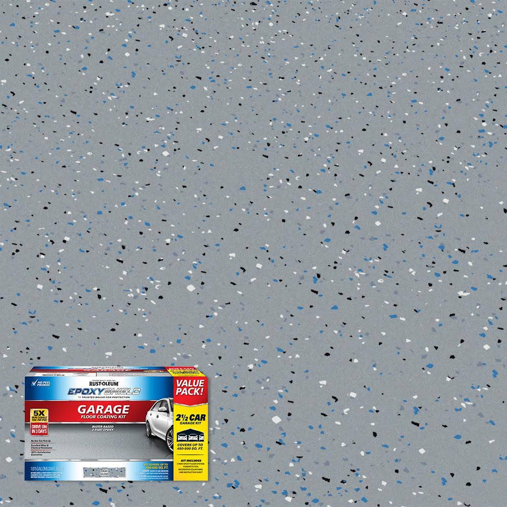 240 oz. Gray High-Gloss 2.5-Car Garage Floor Kit 365187