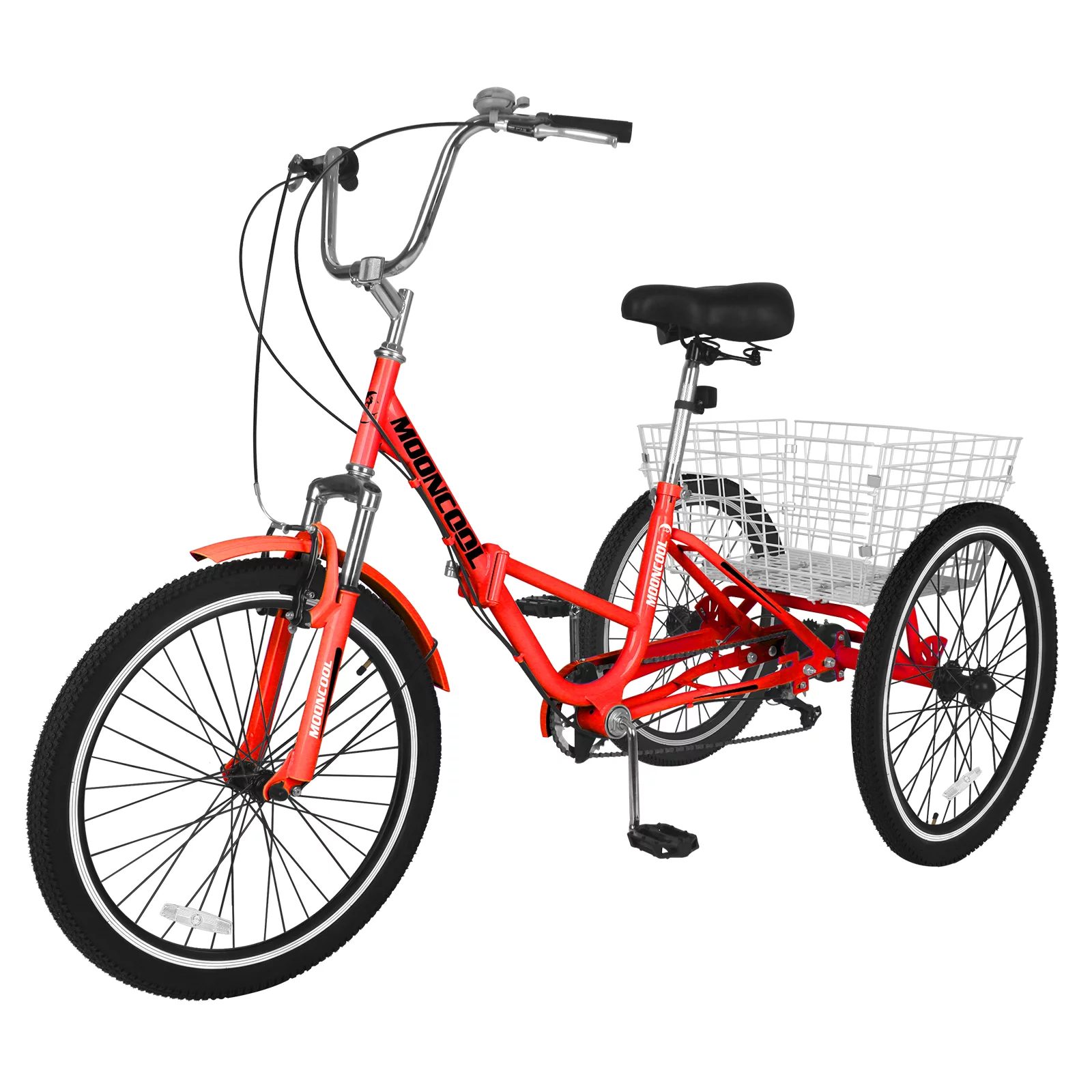 LILYPELLE 24 Adult Tricycle 7 Speed, Three Wheel Bikes for Adults 400lbs,Low-Step Through Trike Cruiser for Exercise Shopping Outdoor Activities,Cyan