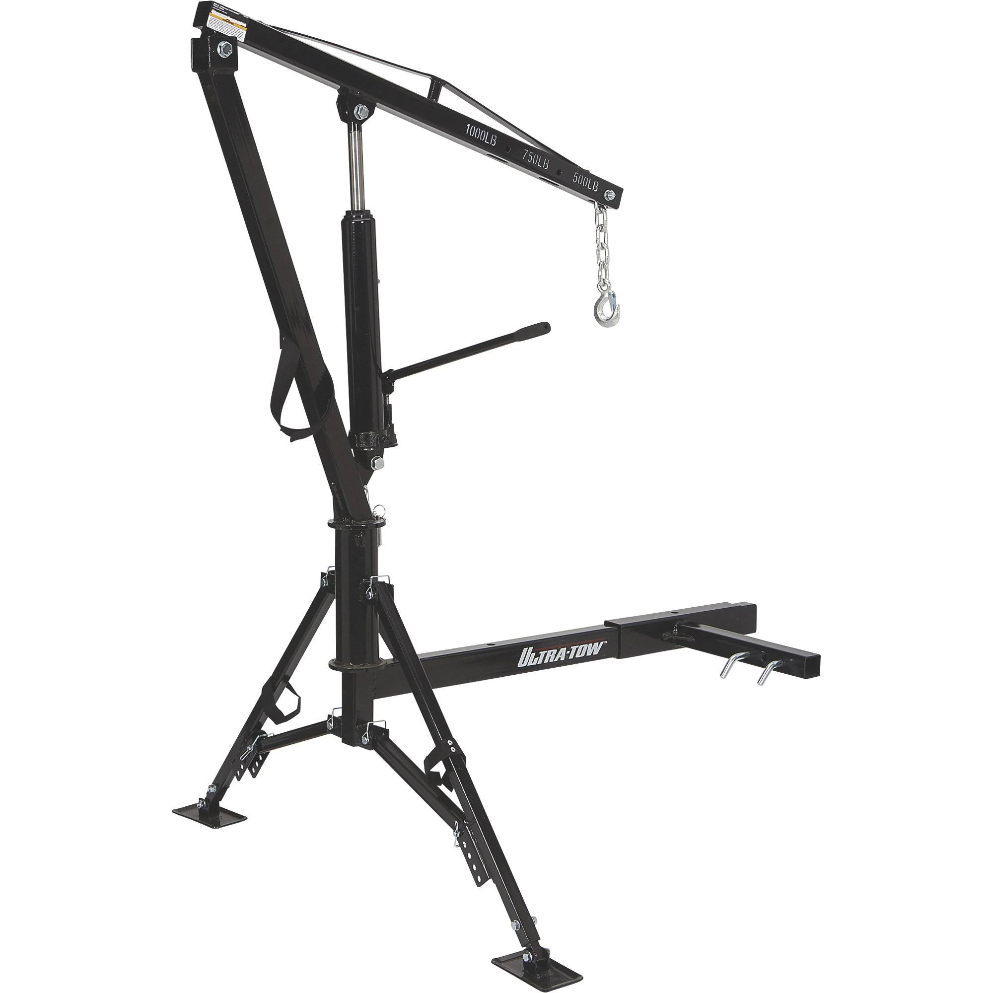 Ultra-Tow Hydraulic Hitch-Mount Truck Crane - 1000-Lb. Capacity