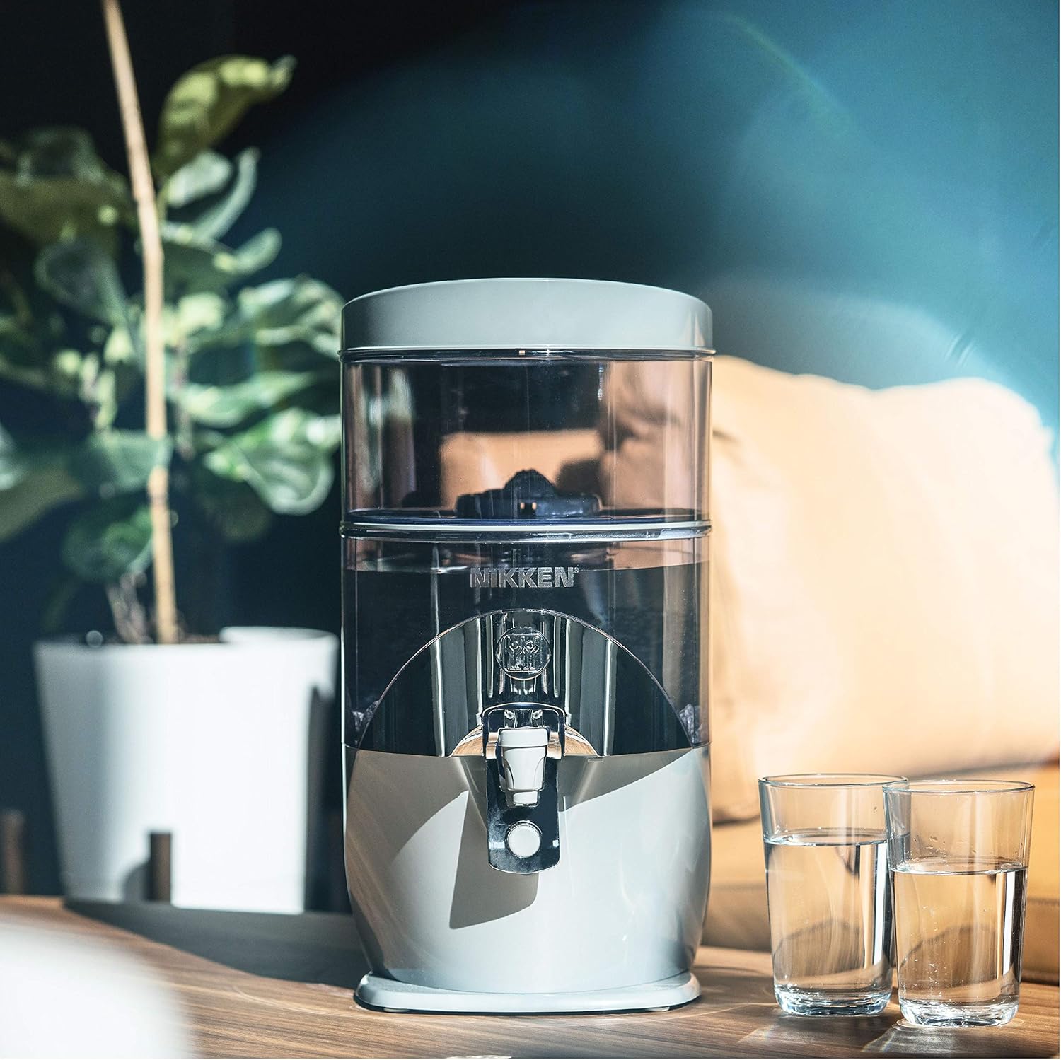 Nikken PiMag Waterfall® System 13681 Water Filter Purifier System - Advanced Water Technology - Provides Alkaline Water - Removes Impurities and Contaminants - for Countertop