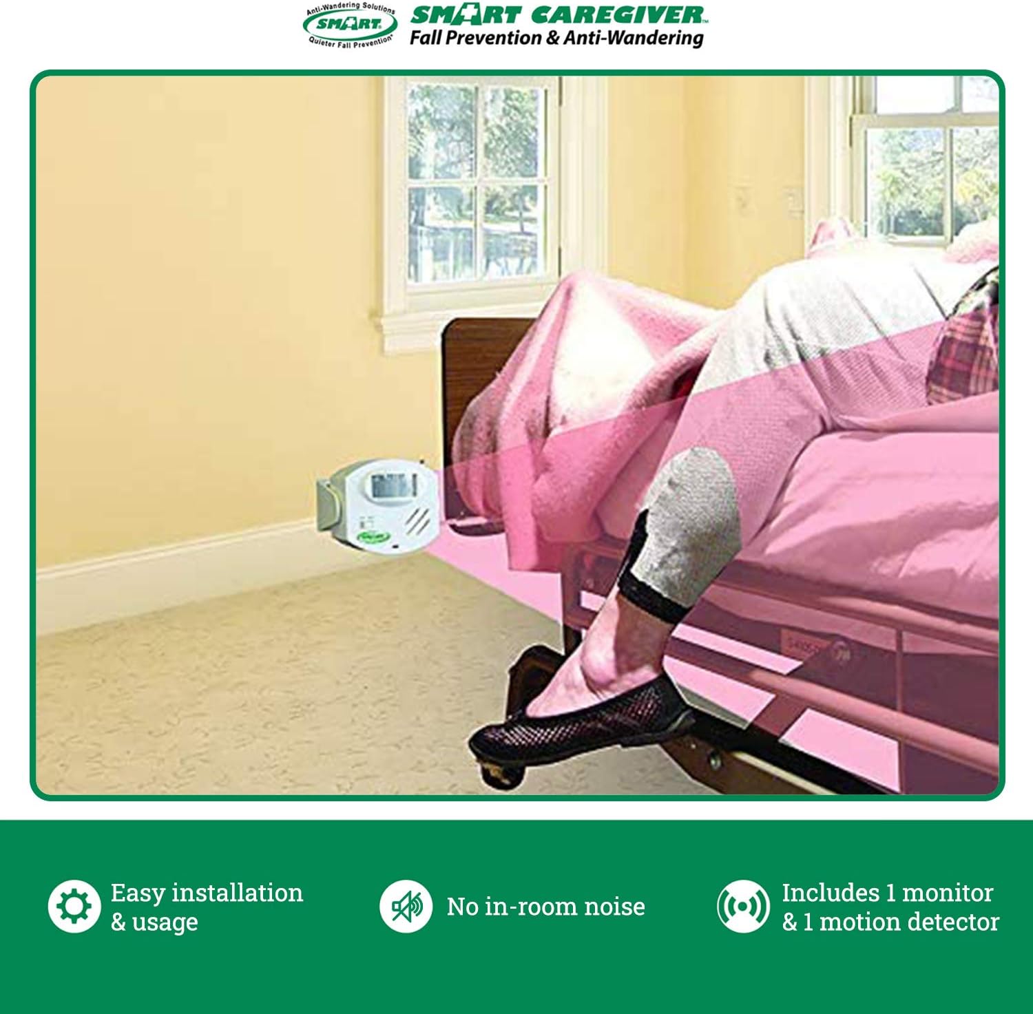 Smart Caregiver Economy Wireless Monitor and Motion Sensor