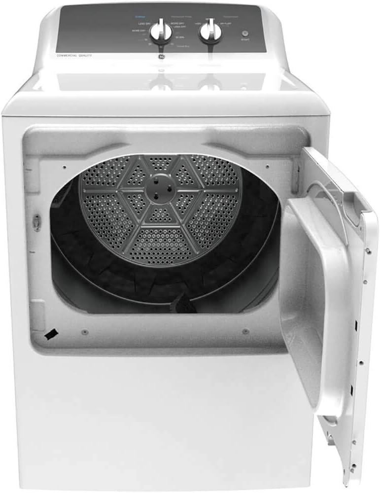 GE GTX52EASPWB 6.2 cu. ft. Capacity aluminized alloy drum Electric Dryer
