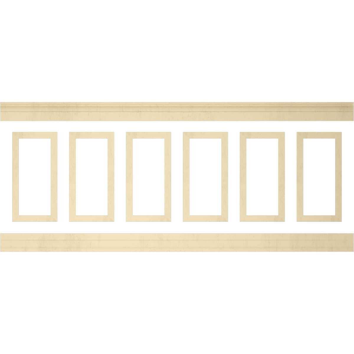 94 1/2L Ashford Square Panel Traditional Wainscot Paneling Kit Ekena Millwork - Shop Hardware Tools Online Store
