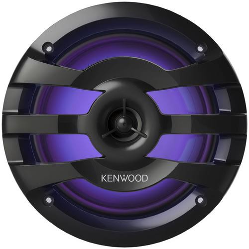 Kenwood KFC-1673MRBL 6.75& 2-Way Marine Speaker(Black) with RGB Lighting, Remot