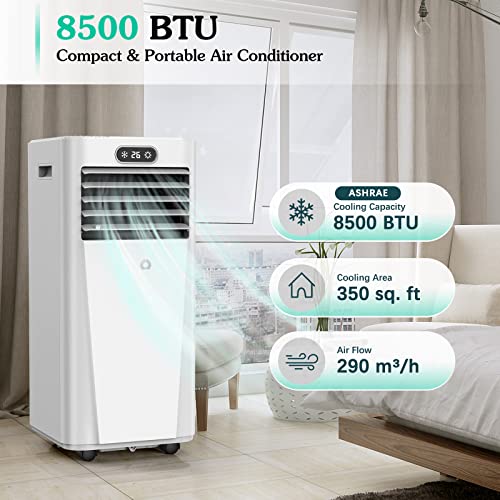 Portable Air Conditioners, AirOrig Portable Air Conditioner 8000 BTU with Cooling, Fan, Dehumidifier Mode for Room up to 350 Sq Ft, Functional Portable AC with Window Kit, Child Lock, Sleep Mode, etc.