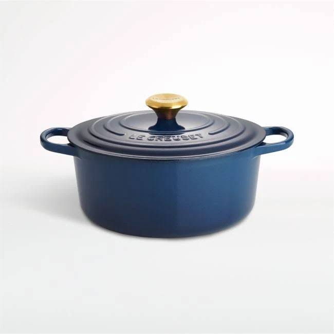 Le Creuset Signature 5.5 qt. Round Ink Dutch Oven with Lid