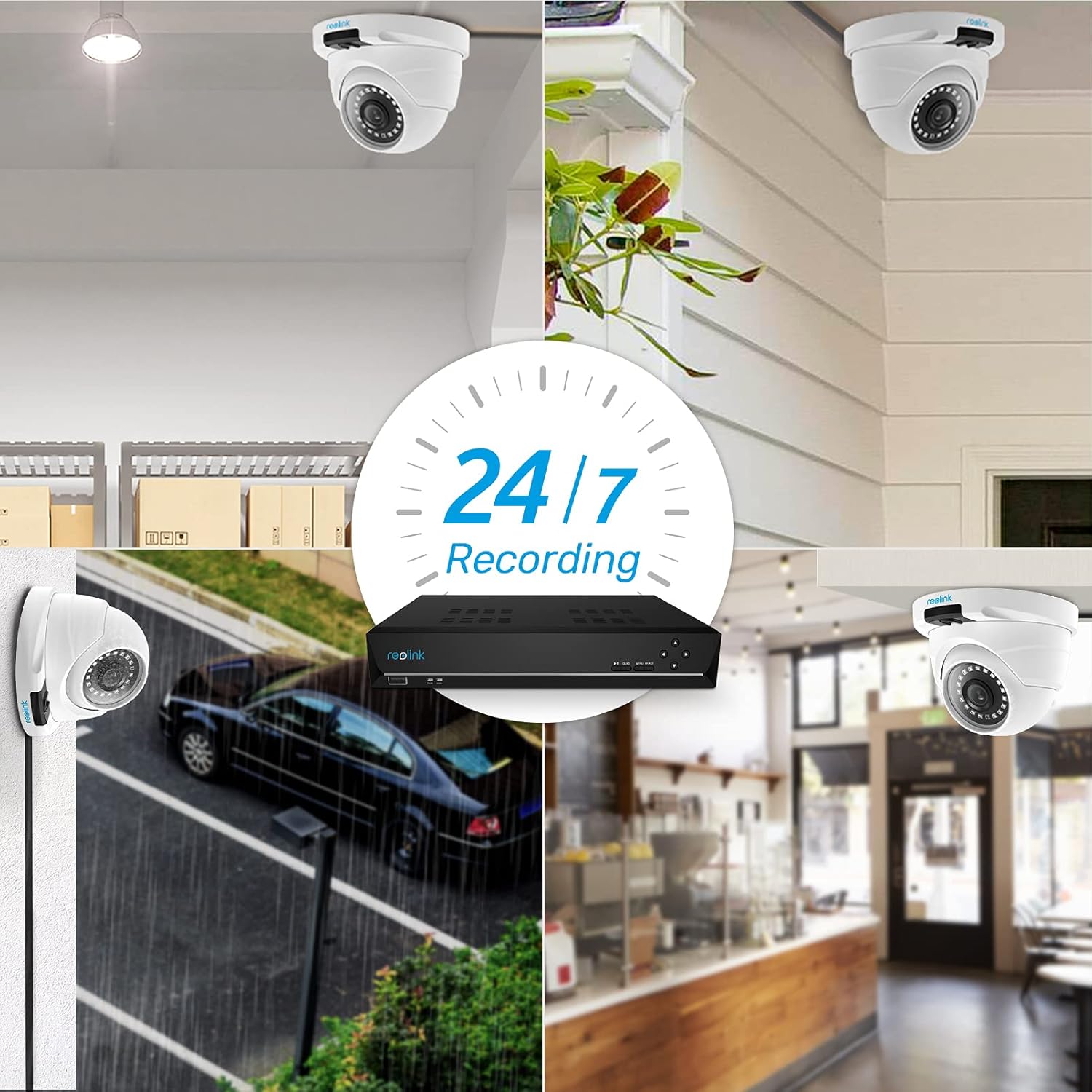 REOLINK 4MP PoE IP Camera, Add-on Outdoor Video Surveillance Cam to Home Security System, ONLY Work with Reolink POE Camera System and NVR, Third Party Incompatible, D400