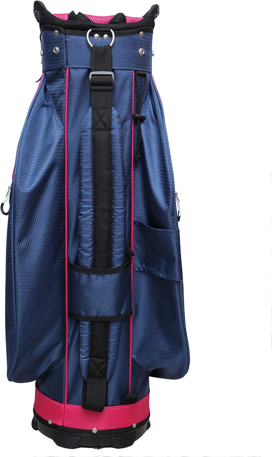 Majek Premium Ladies Navy Blue Pink Golf Bag 9.5 inch 14-Way Friendly Separator Top with Putter Sleeve