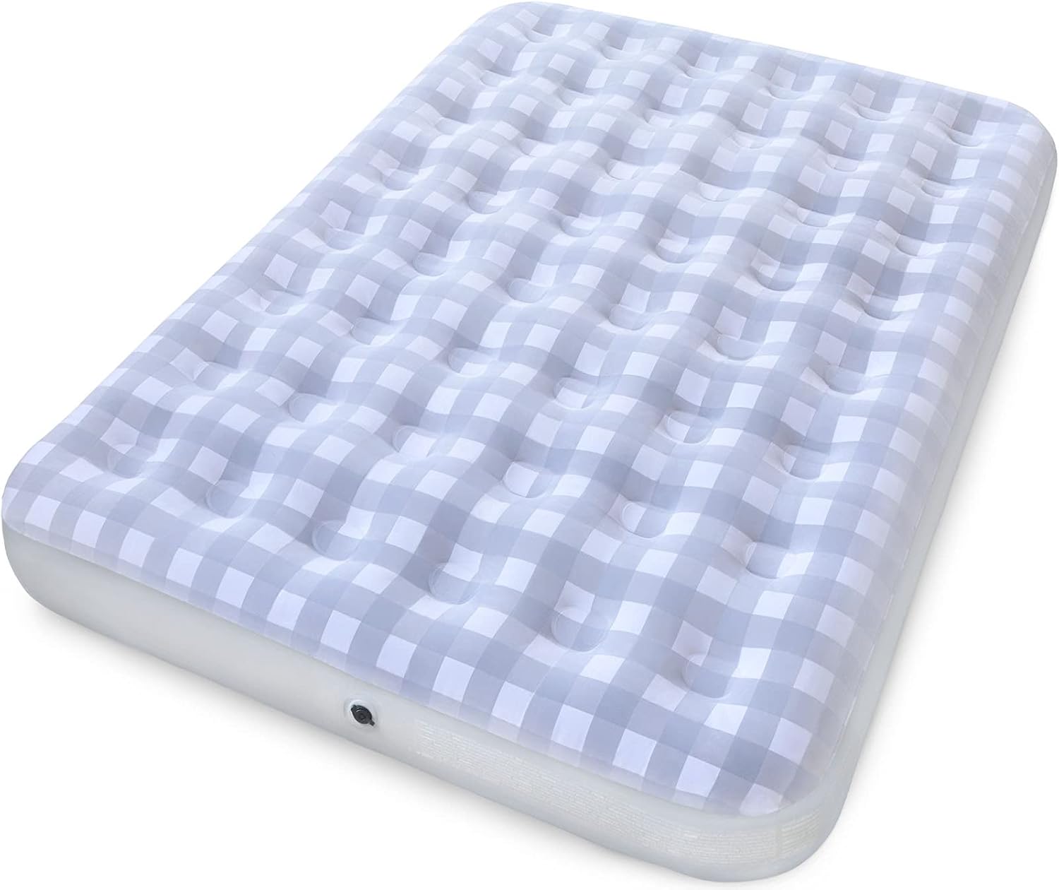 Giftway Queen Air Mattress Air Bed - Upgraded Inflatable Air Mattresses with Flocked Top Waterproof Cover Repair Kit -Foldable Blow Up Bed for Camping/Home/Guest/Travel - Housewarming Gifts for Family