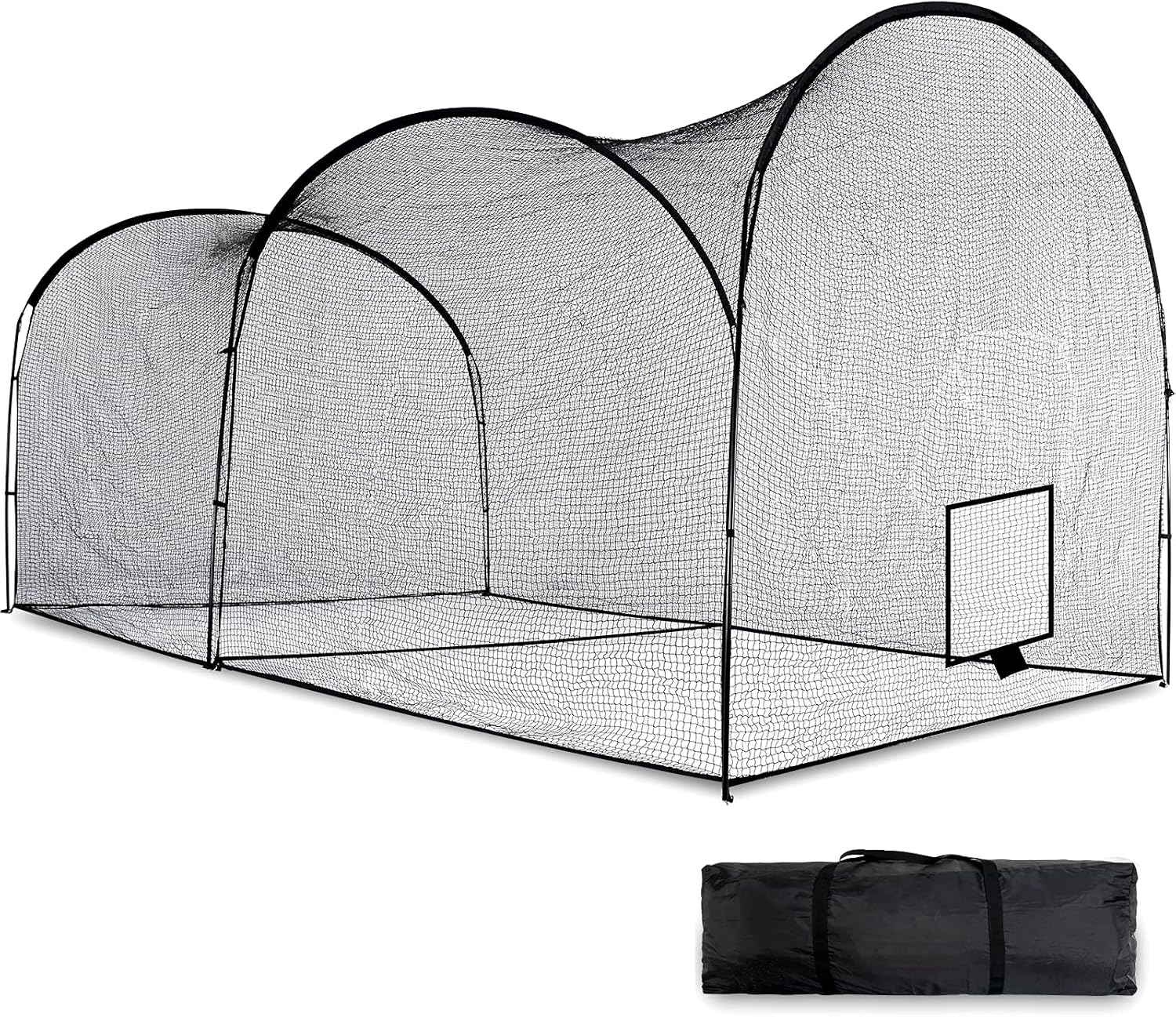 Kapler Batting Cage Baseball Softball, Batting Net Backyard Baseball Softball Training Equipment, Large Batting Cage Net with Steel Frame & Net.