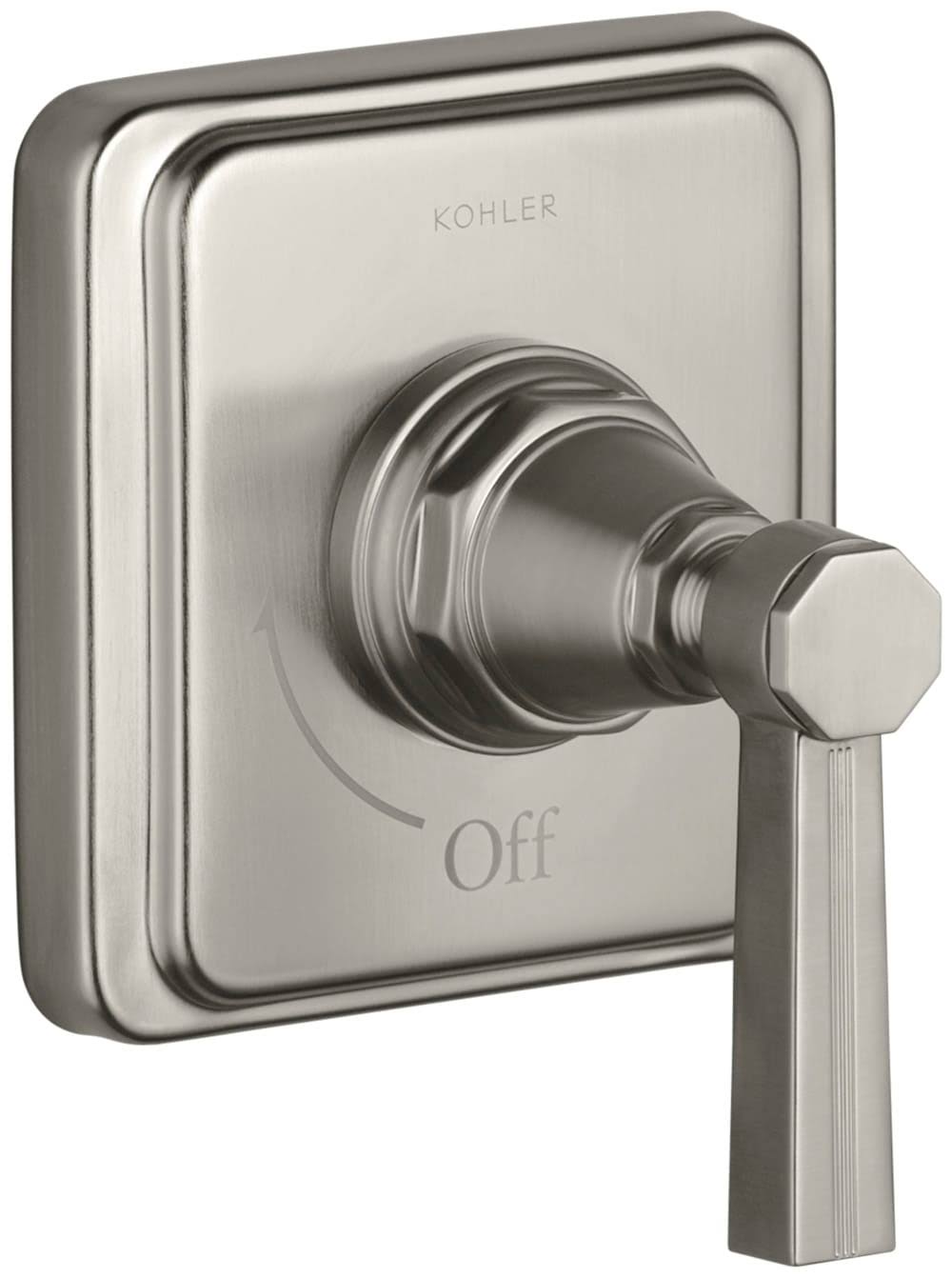 Kohler K-T13174-4B-BN Pinstripe Volume Control Valve Trim w/Lever Handle - Brushed Nickel