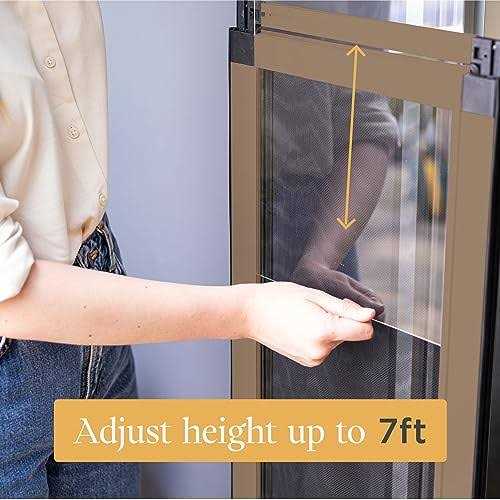 Hakuna Pets Patio Pet Door Screen Insert Panel for Sliding Doors Fits Door Track Min Ht Max Ht 84.25 - Pet Supplies online store