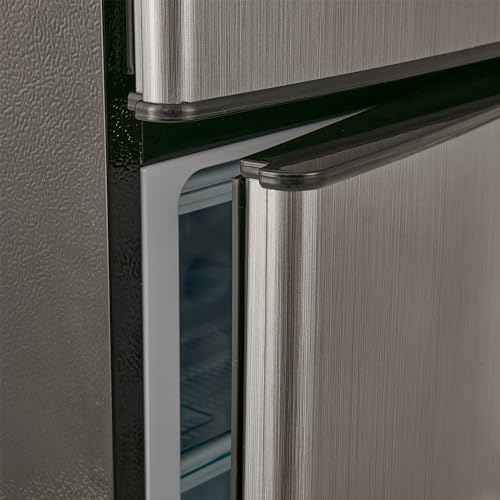 French Door Refrigerator with Dual Zone, 4.5 cu ft Fridge and 1.2 cu ft Freezer, 7 Temp Settings, 45 dB, Stainless Steel