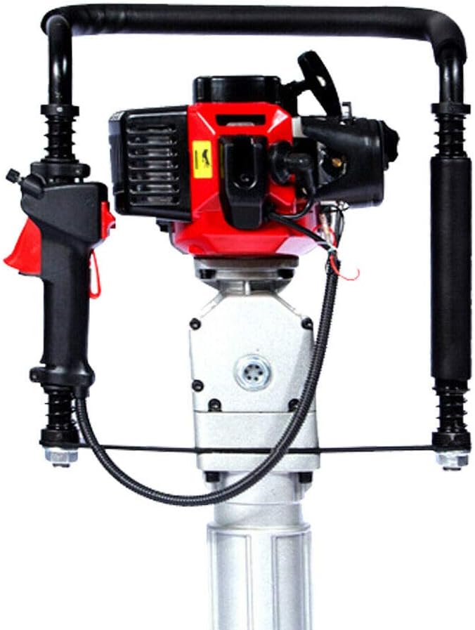 Gas Powered T Post Driver 52CC 2.3HP Pile Gasoline Engine Push Fence Farm Hammer Push Pile Lightweight Petrol Piledriver