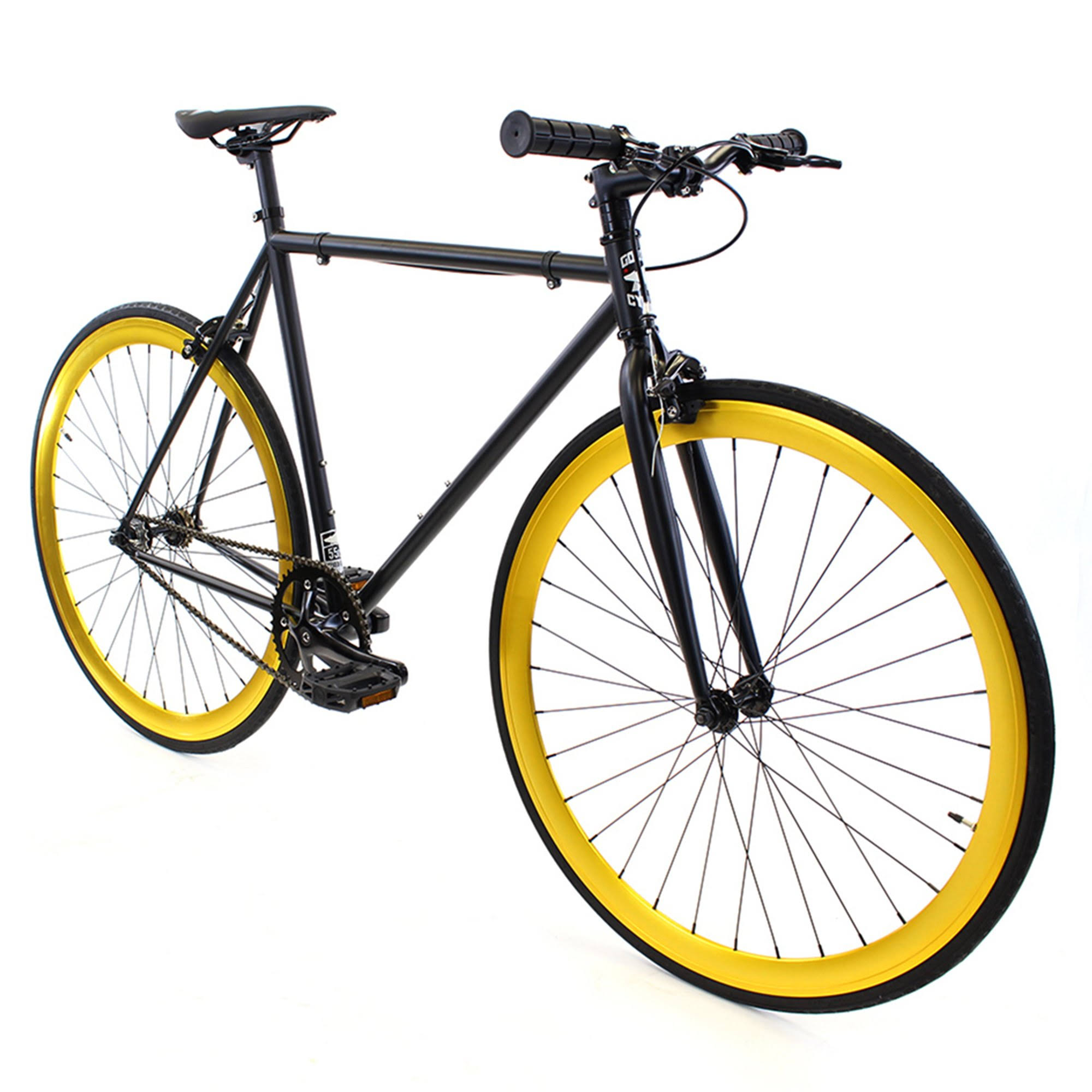 Golden Cycles Saint Black/Gold Fixed Gear 52 cm