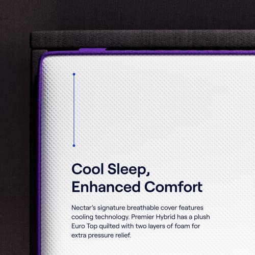 Nectar Hybrid Full Mattress 12 Inch - Medium Firm Gel Memory Foam - Steel Springs - Cooling Technology - 365-Night Trial - Forever Warranty