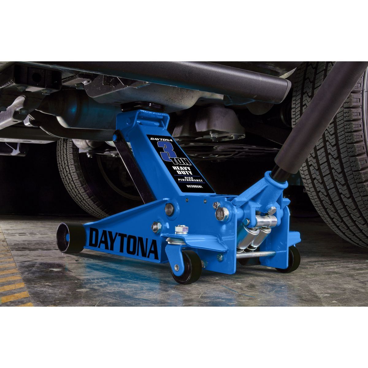 DAYTONA 3 Ton Professional Floor Jack with RAPID PUMP, Blue