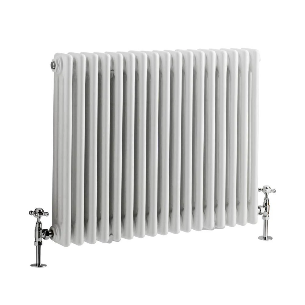 Traditional Tall Column RADIATOR, Cast Iron Style, 23.6x22 x 31x22 in White Finish NAHB0078
