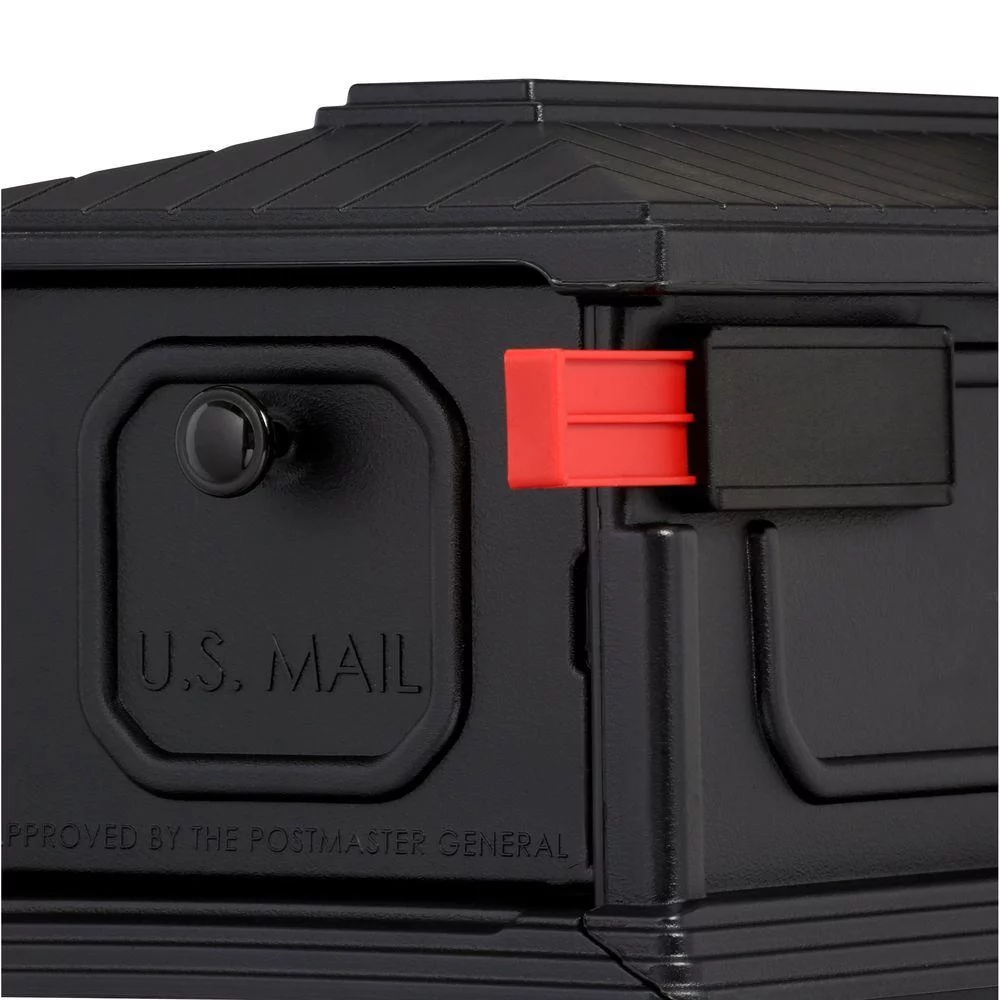 Architectural Mailboxes Stratford All-in-One, Medium, Plastic, Mailbox & Post Combo, Black, SC000B01