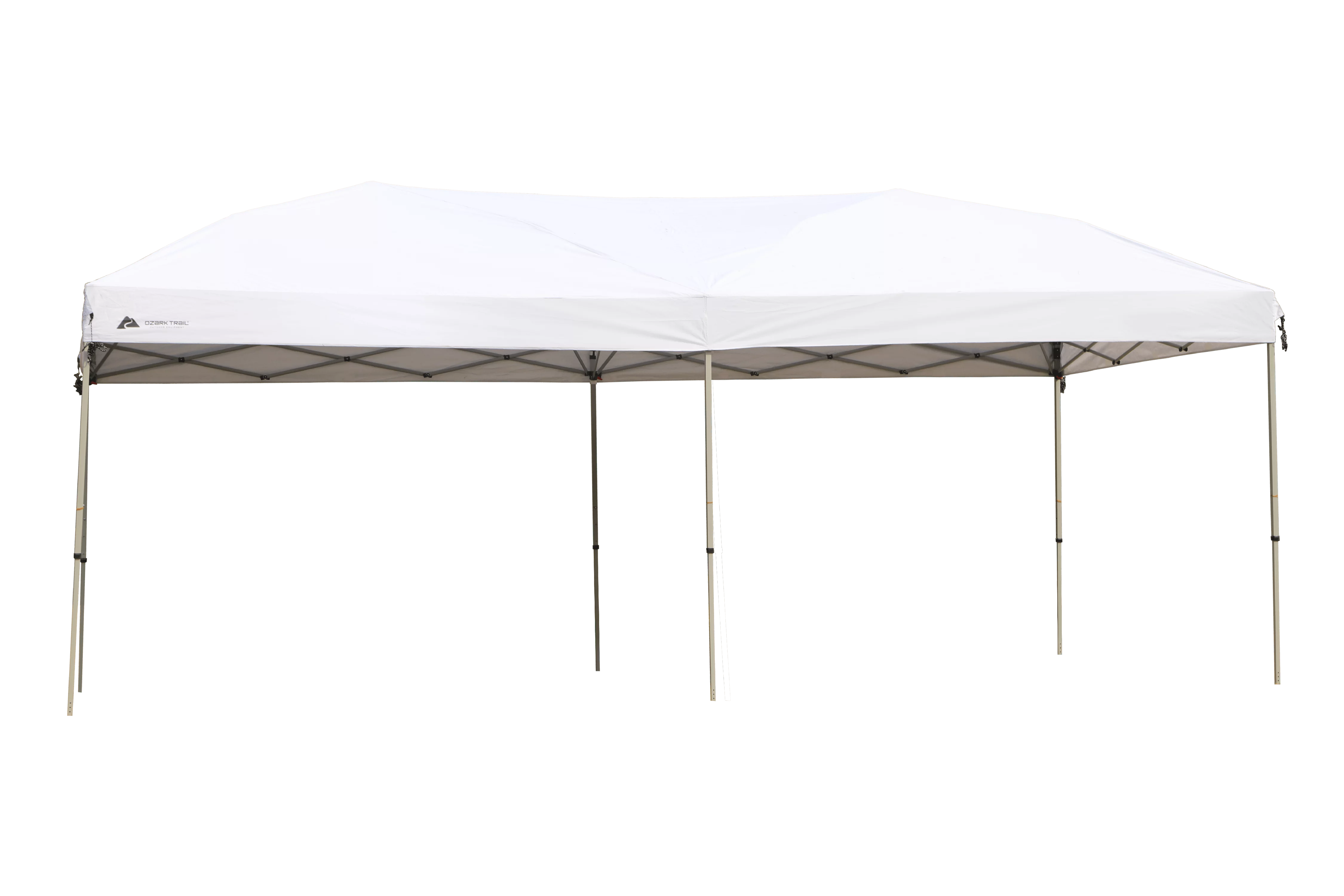 Ozark Trail 20' x 10' Straight Leg Outdoor Easy Pop-up Canopy, White
