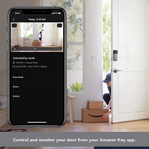 Schlage Connect Smart Deadbolt with Camelot Trim in Bright Brass, Zigbee Certified - BE468GBAK Cam 605