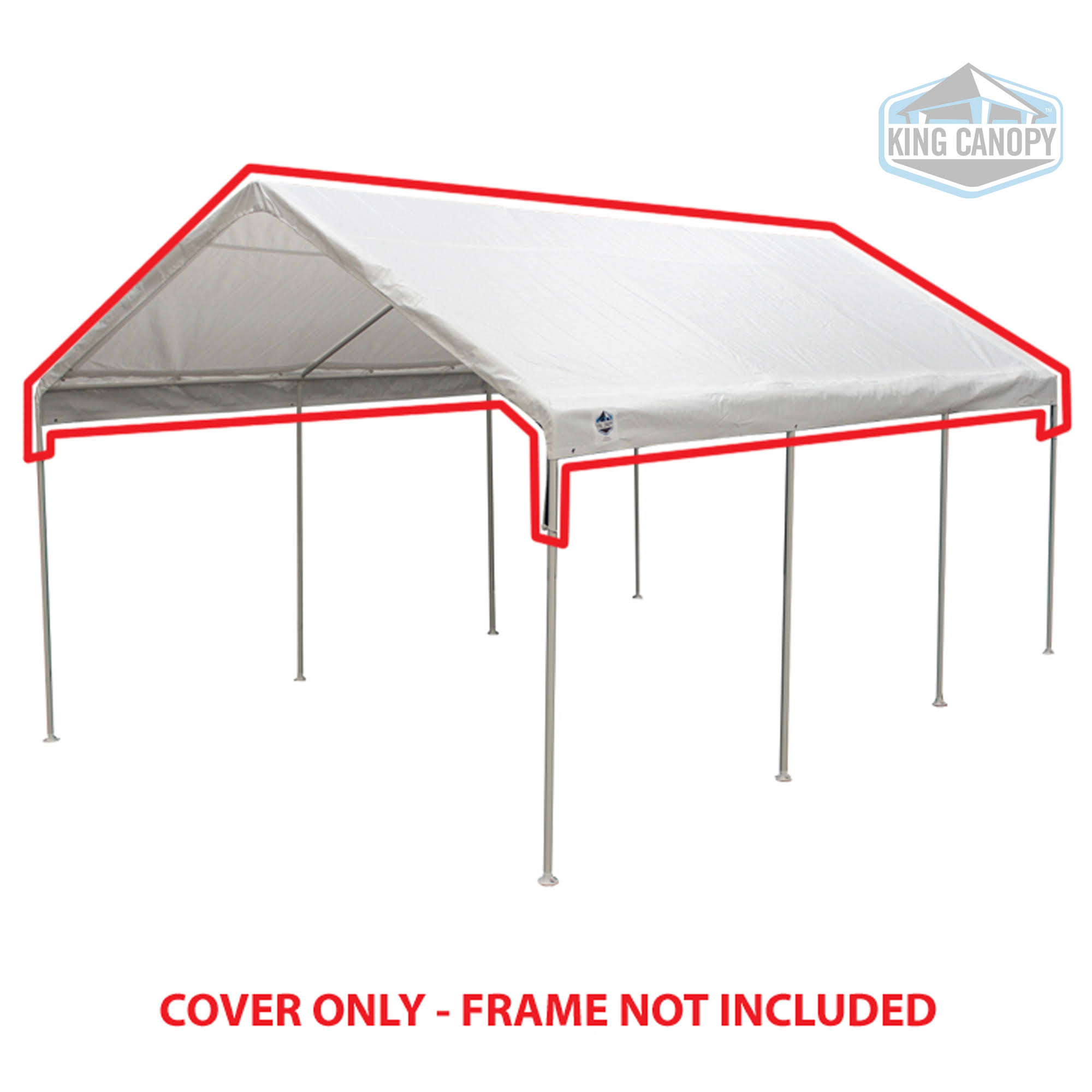 King Canopy 12& x 20& White Drawstring Cover