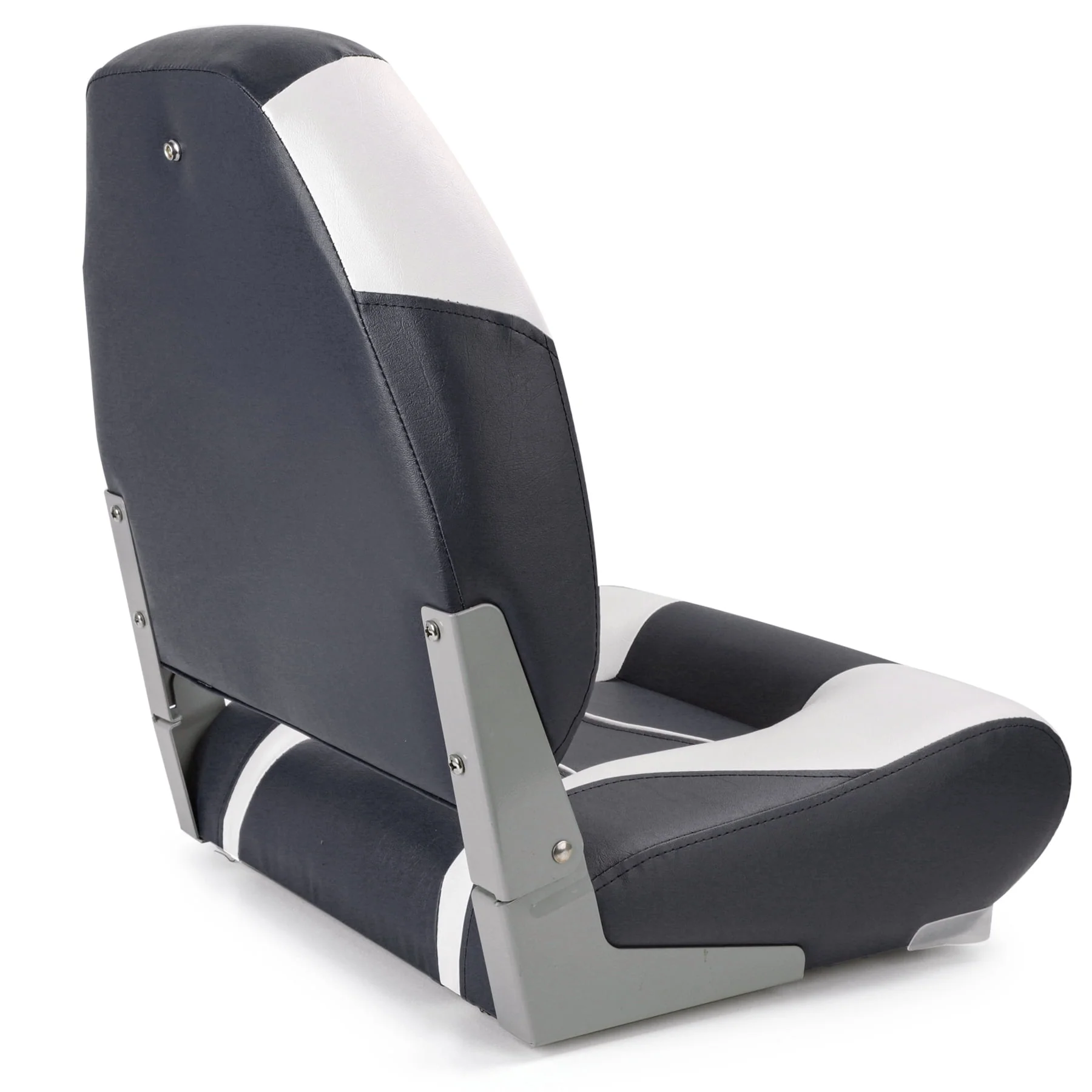 NORTHCAPTAIN S1 Pro Premium High Back Folding Boat Seat,Stainless Steel Screws Included,Charcoal/Black(2 Seats)