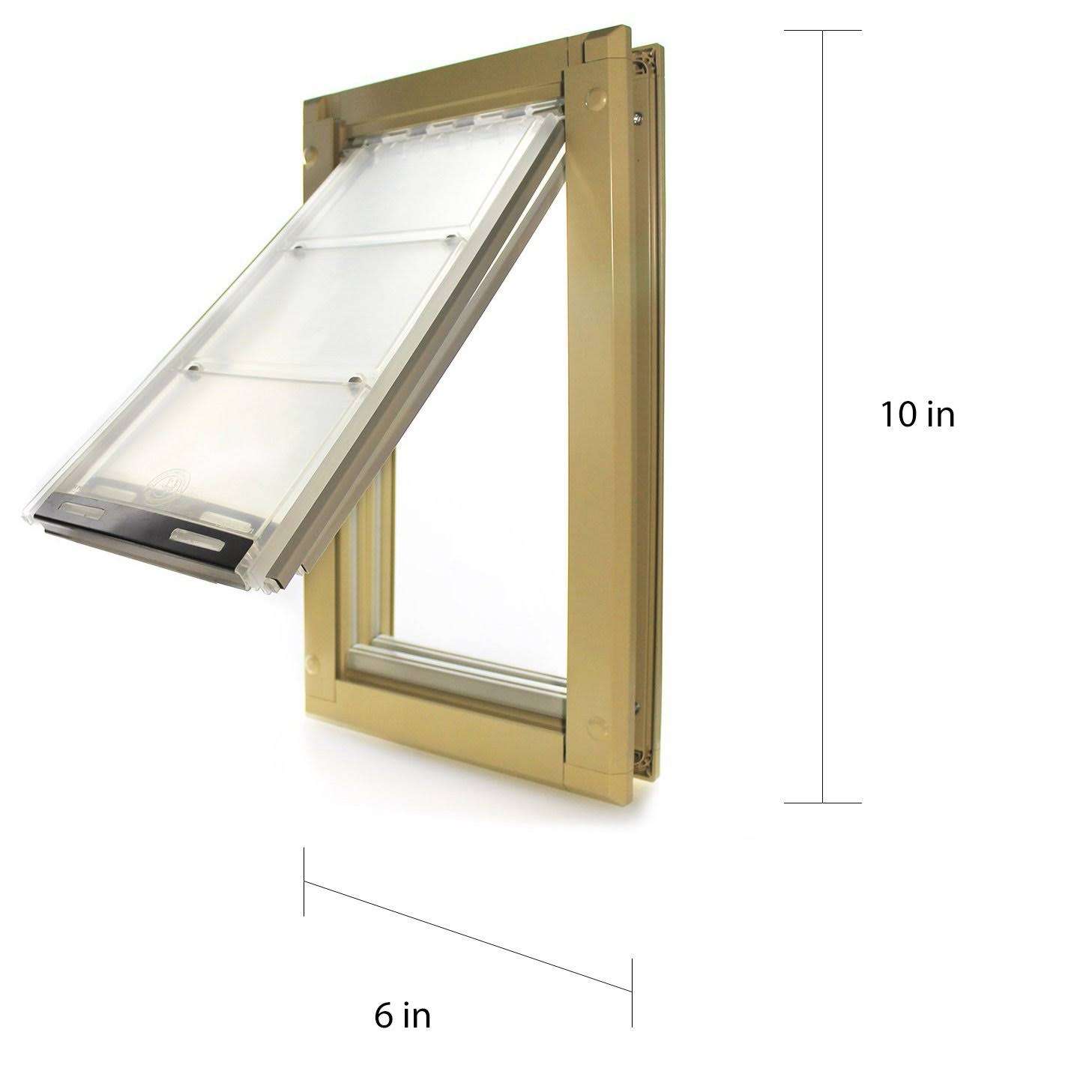 Endura Flap Door Mount Pet Door Medium / Double Flap / Tan