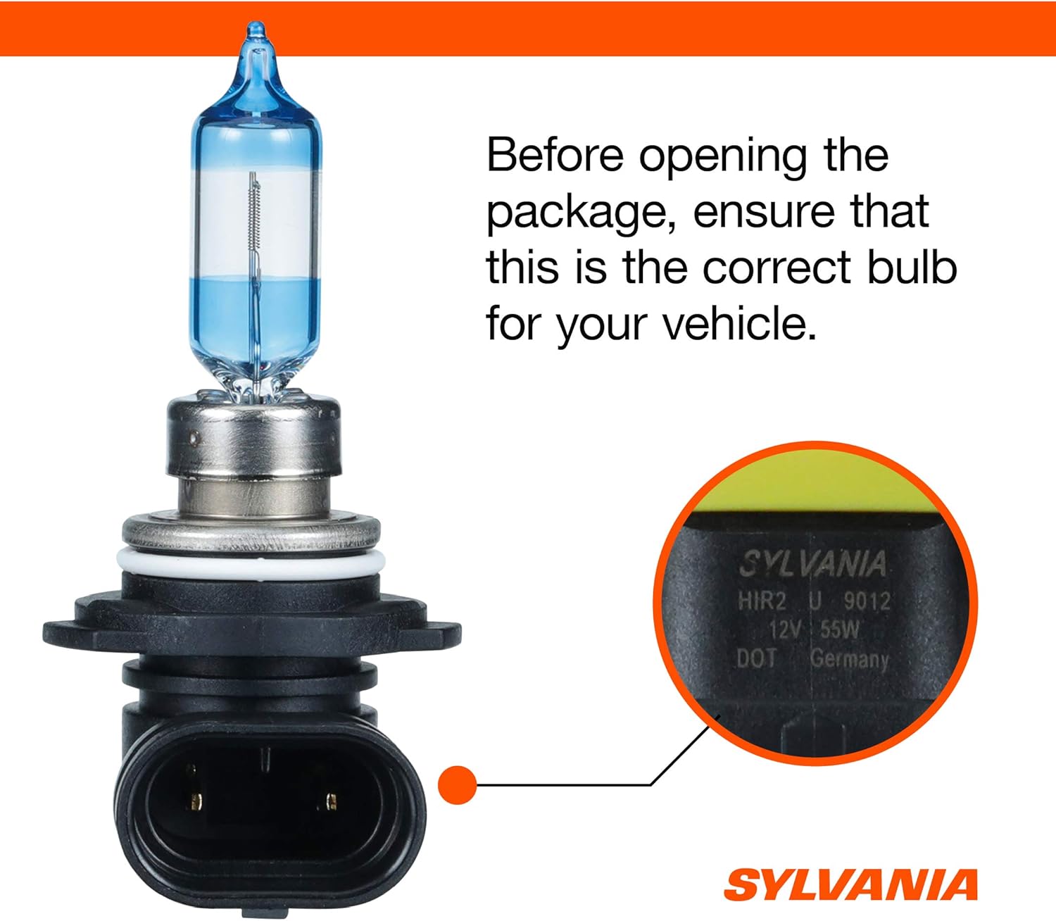 SYLVANIA - 9012 SilverStar Ultra - High Performance Halogen Headlight Bulb, High Beam, Low Beam and Fog Replacement Bulb, Brightest Downroad with Whiter Light, Tri-Band Technology (Contains 2 Bulbs) Pack of 2