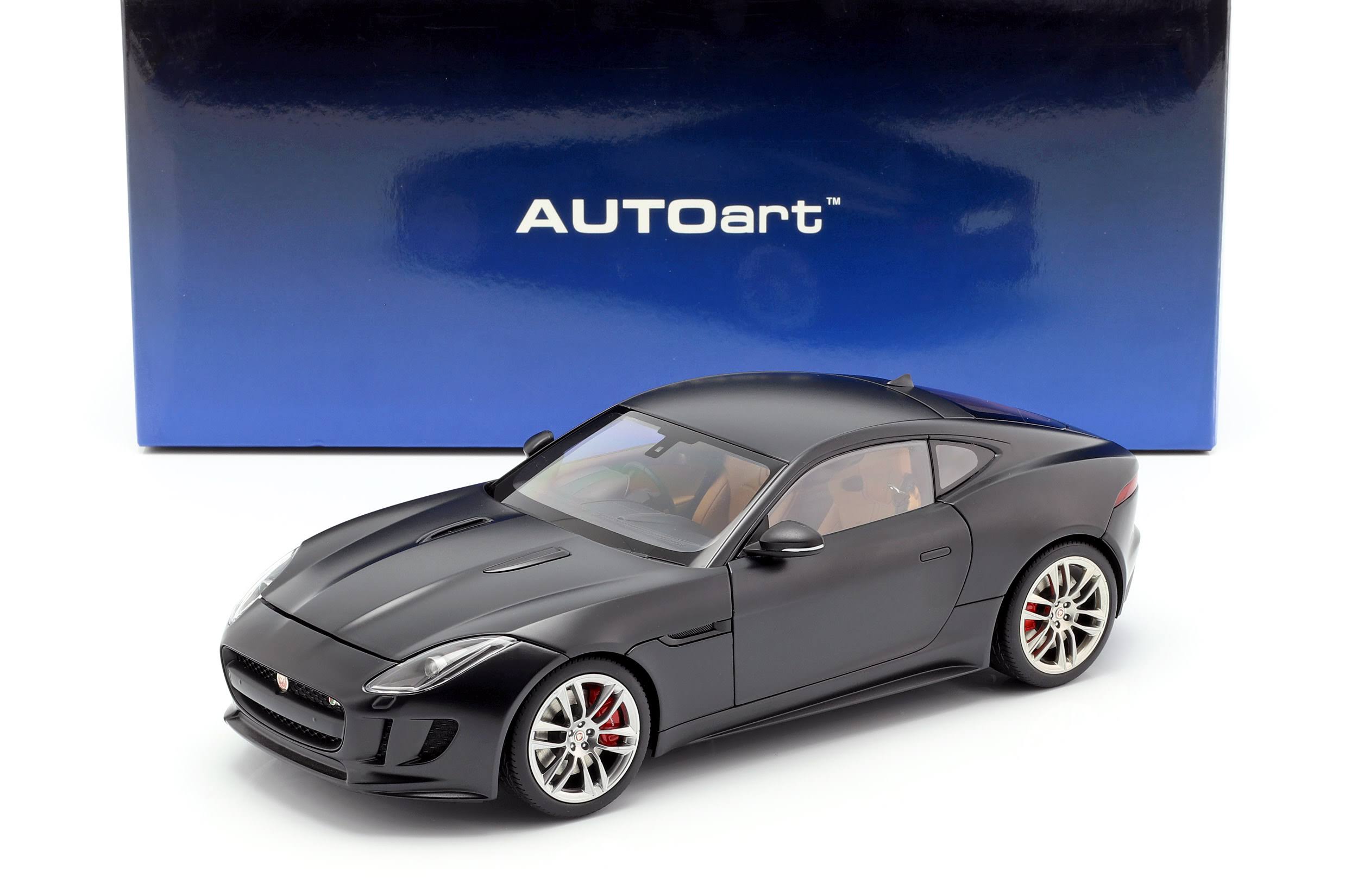 Jaguar F Type 2015 R Coupe Matt Black 1:18 Scale AUTOart 73652