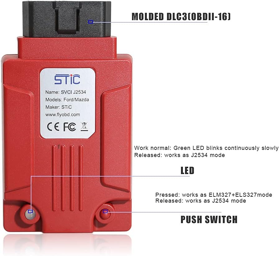 VXDIAG SVCI J2534 Diagnostic Interface Supports SAE J1850 Compatible for Ford Mazda Scan Tool