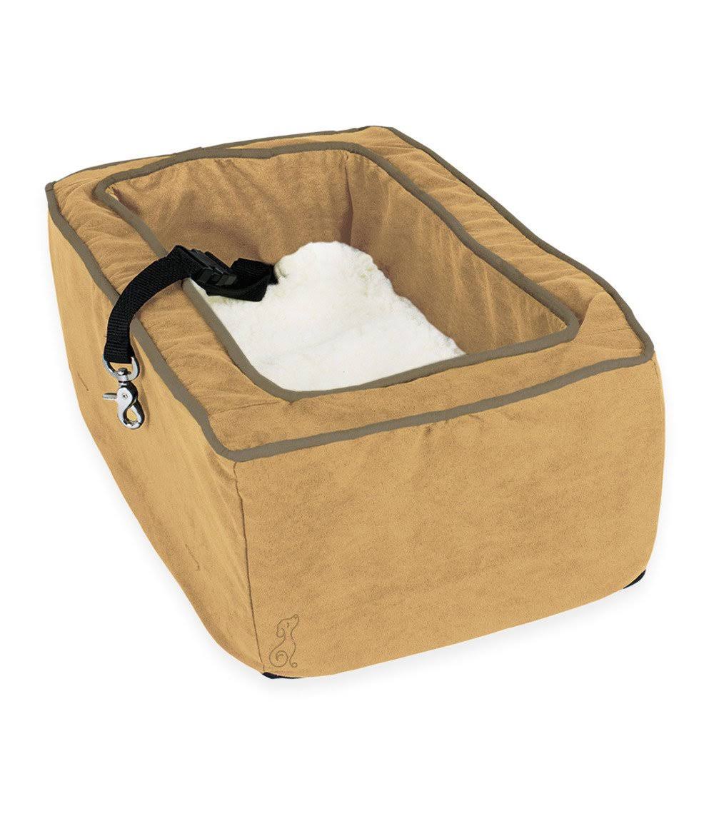 Snoozer Luxury Console Pet Car SEAT, Buckskin u0026 Java, Large