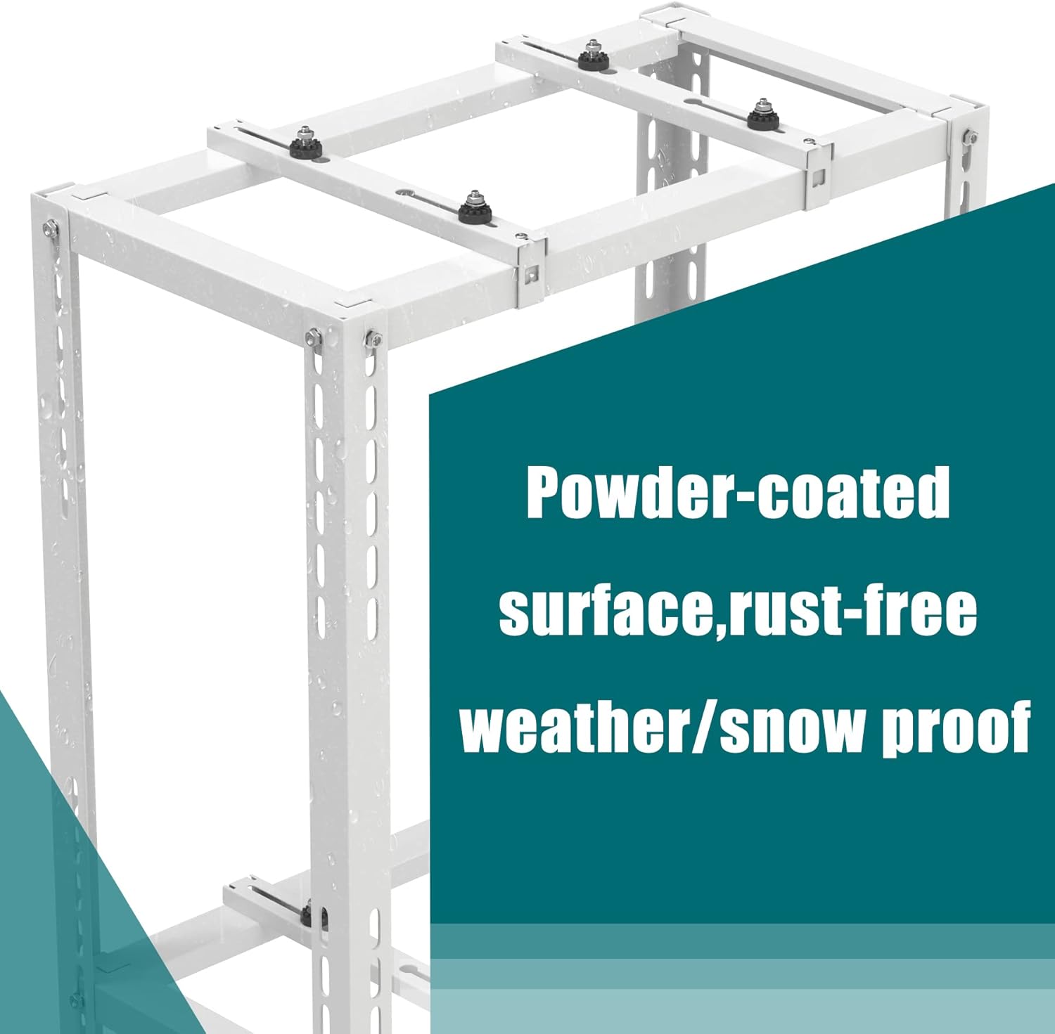 Ground Stand for Mini Split Air Conditioners Heat Pump System,Heavy Duty Mini Split Support Bracket,Floor Stand Ground Mounting Base for 9,000-18,000 BTU Condenser,Double Levels