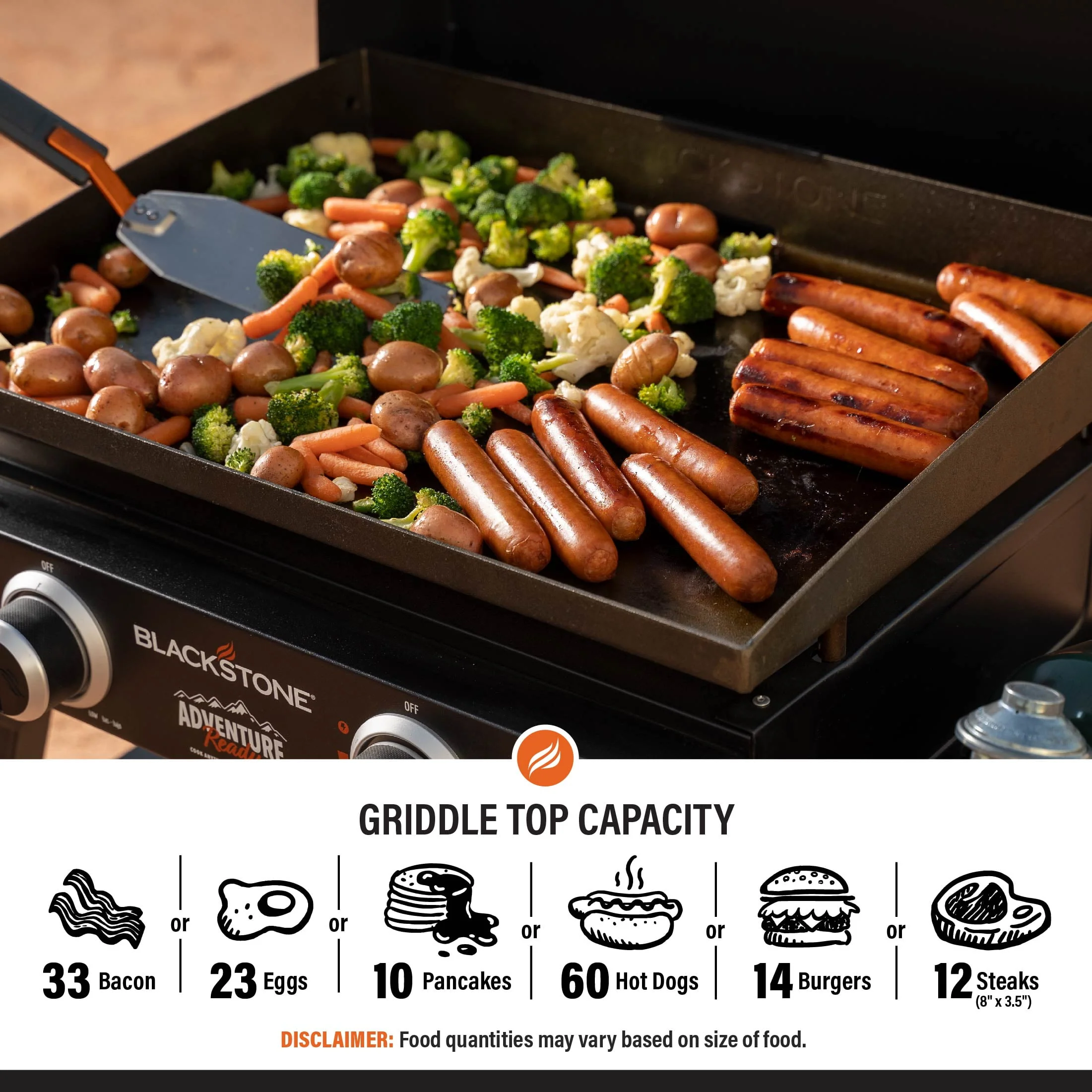 Blackstone Adventure Ready 22 Propane Griddle with Stand and Adapter Hose