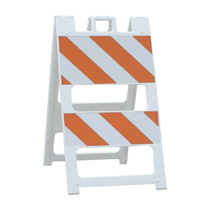 Plasticade Type II High Intensity Prismatic Plastic Barricade - White, Model 100-T12B8HI-P