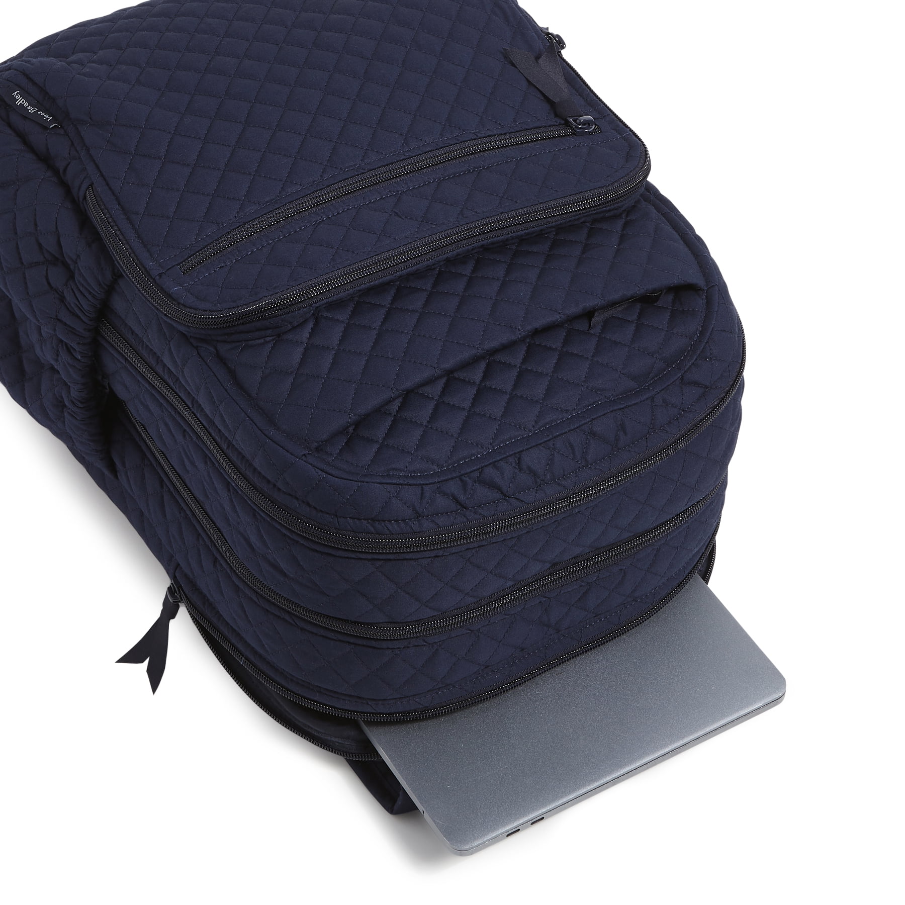 Vera Bradley Women's Cotton XL Campus Backpack Classic Navy