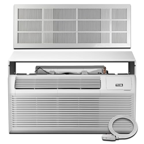 ACiQ PTAC Packaged Terminal Heat Pump Air Conditioner Unit | 7,000 to 15,000 BTU w/ 2.5 to 5 kW Backup Electric Heat | Choose With or Without Sleeve & Grille Kit | Hotel Style, LED Temperature Display
