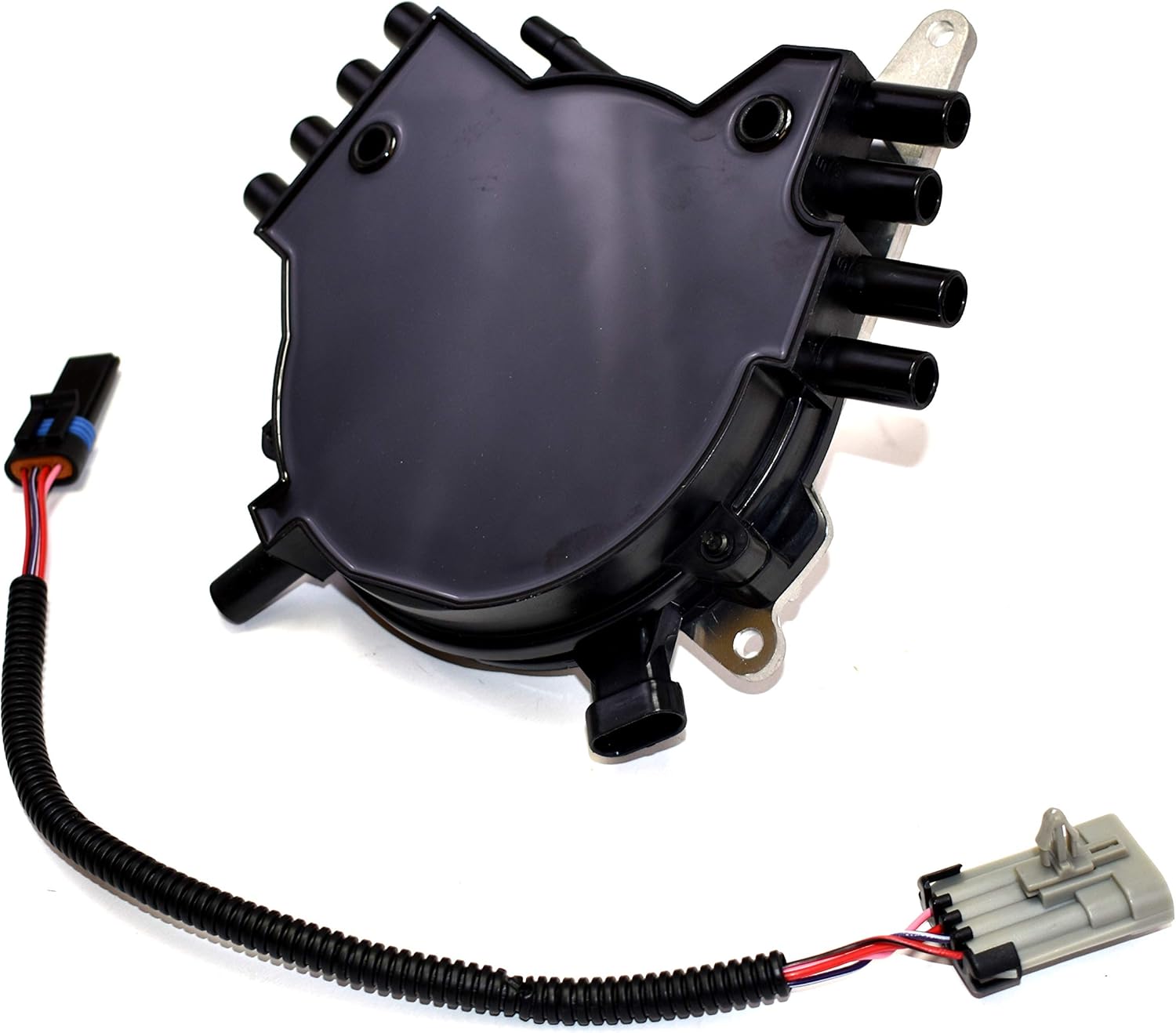 A-Team Performance - Complete Optispark Spline Drive Distributor with Spark Plug Wires - Compatible with Chevy Chevrolet GMC 95-97 LT1 LT4 Corvette Camaro V8 5.7L Black Cap Pack of 2