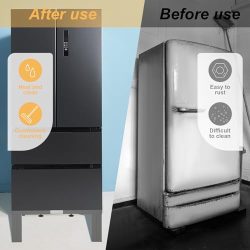 I'Ezonk Full Size Heavy Duty All Steel Laundry Pedestal,Washer and Dryer Pedestals, Adjustable Universal Washing Machine Stand and Ice Maker Stand