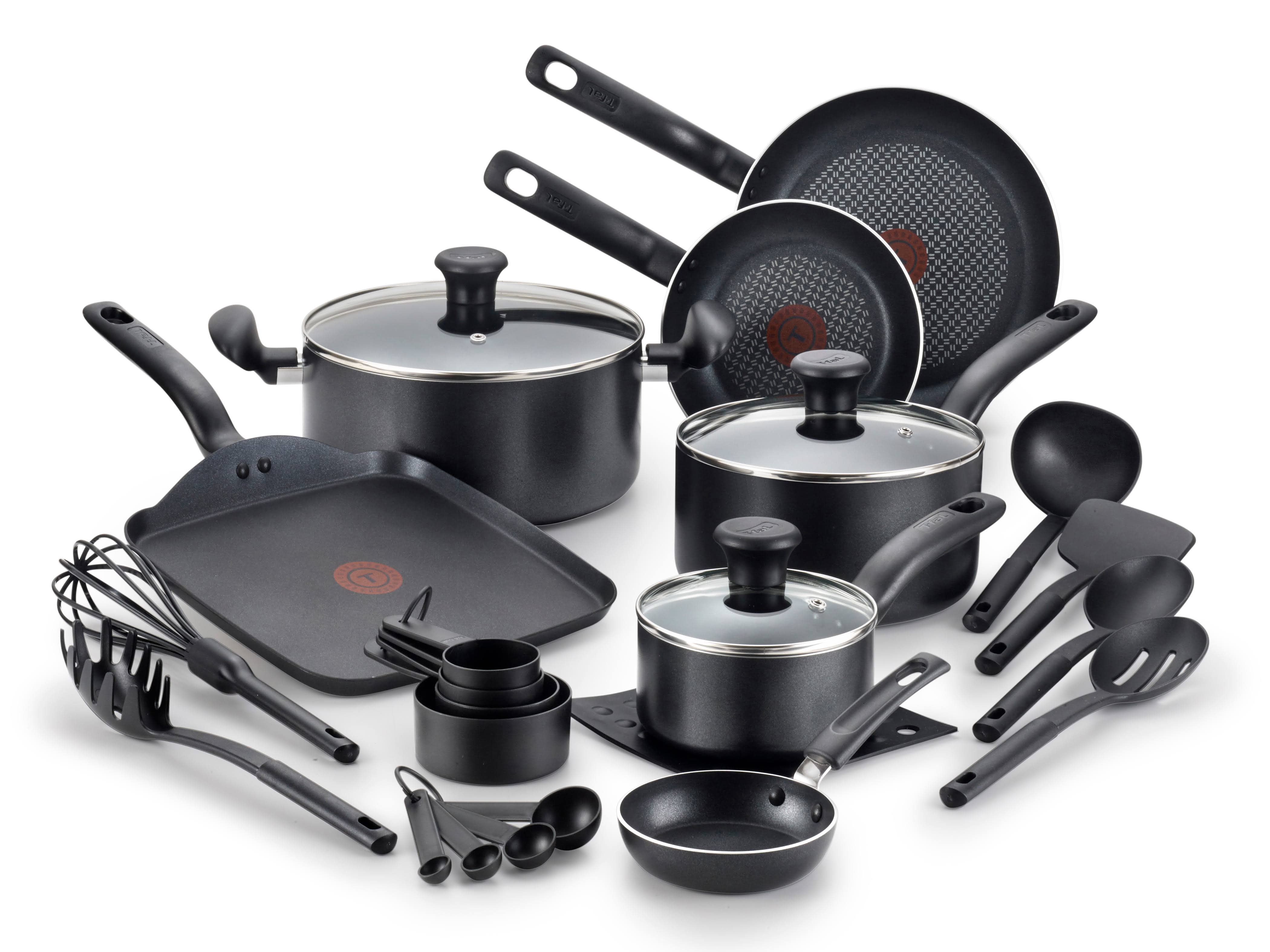 T-Fal B207SK64 20-Piece Cookware Set, Black - Avayadevconnect