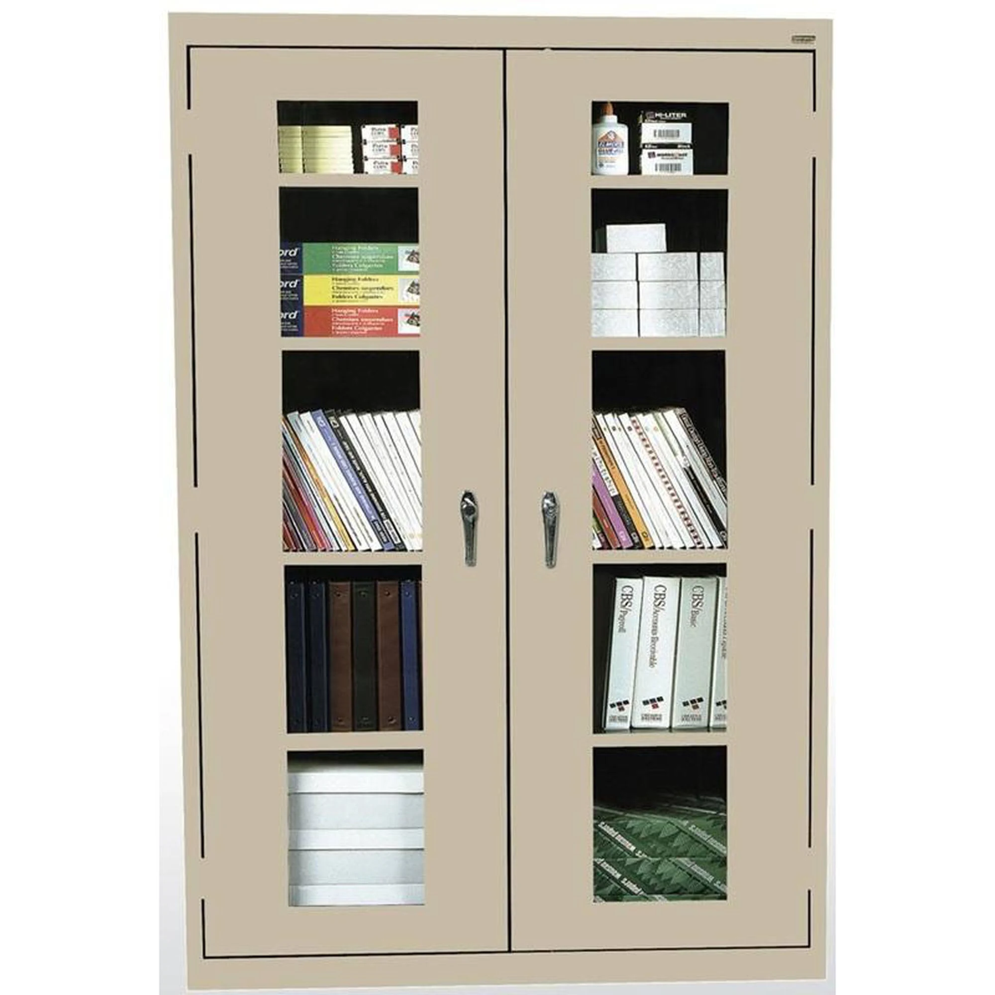 Sandusky Lee EA4V461872-04 Clear View Storage Cabinet, Tropic Sand - 46 x 18 x 72 in.