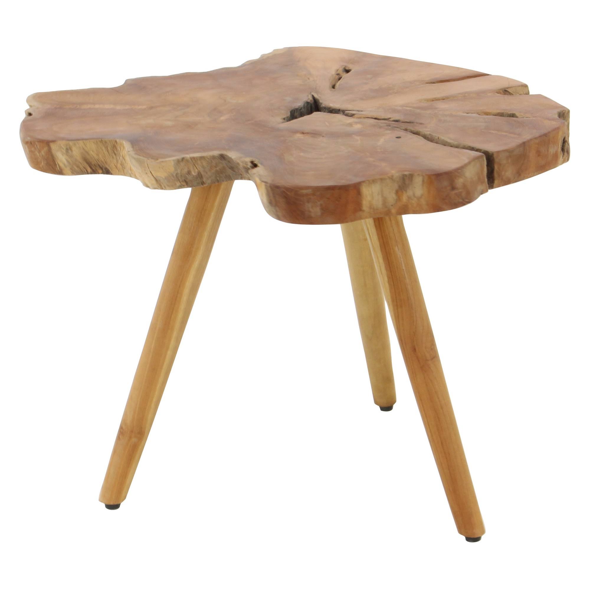 Decmode Teak Wood Accent Table - 38420
